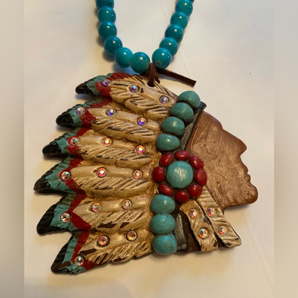 Sookie Sookie Signed Big Chief Necklace & Pendant - Picture 11 of 13